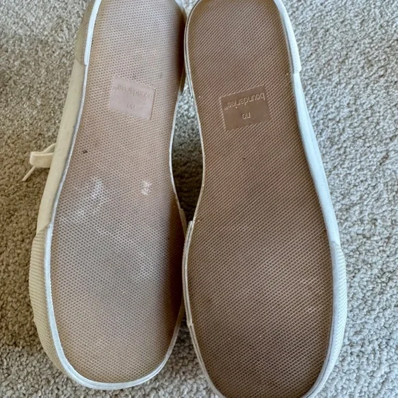 No Boundaries White Canvass Lace UP Chunky Platform Mule 90"s y2k Shoe sz 7 M - Picture 6 of 8